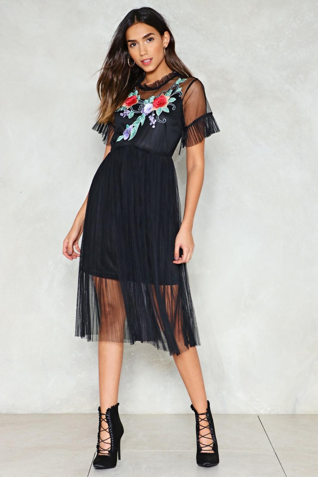 Tulle Much Too Soon Embroidered Dress image number 1