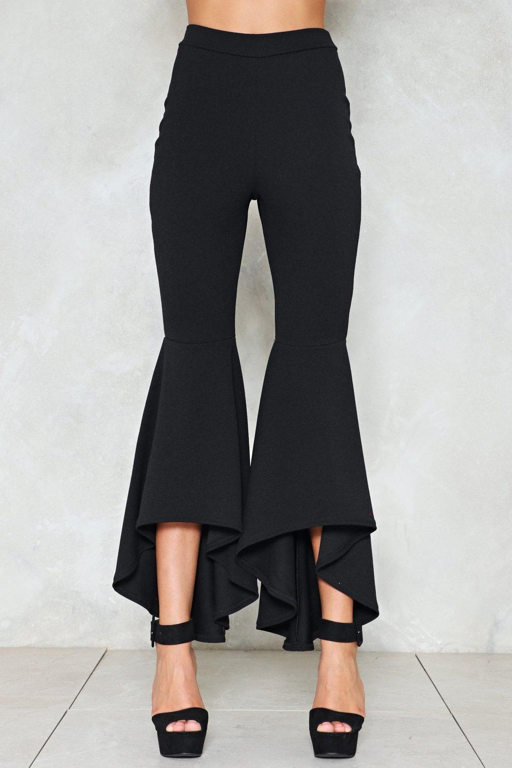 Flared ruffle sale pants