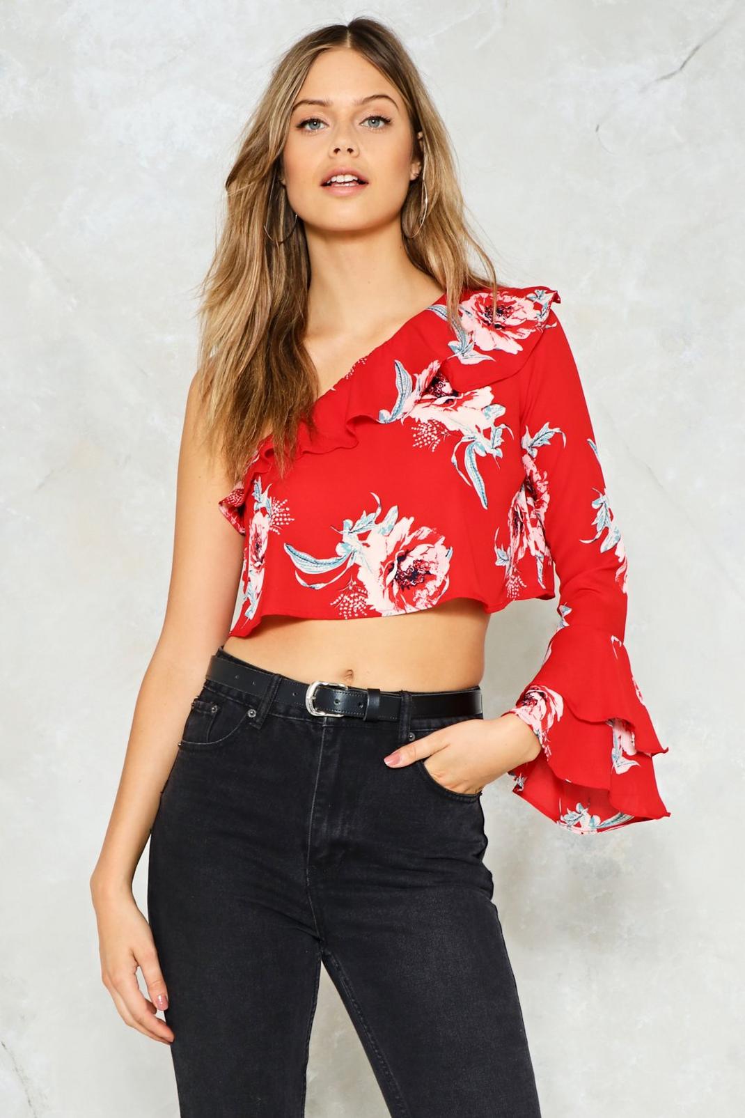 Only You Floral Crop Top image number 1