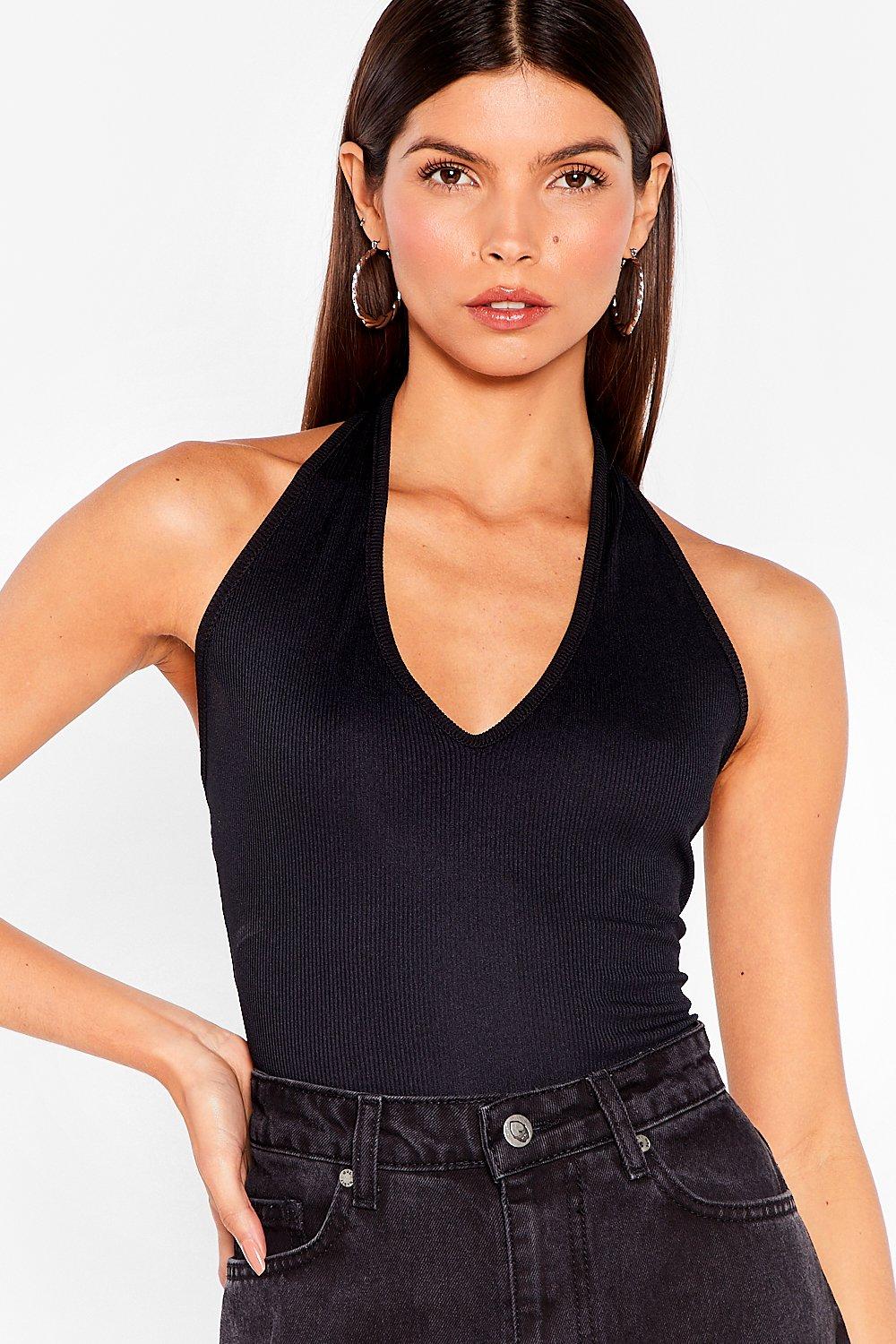 deep halter top