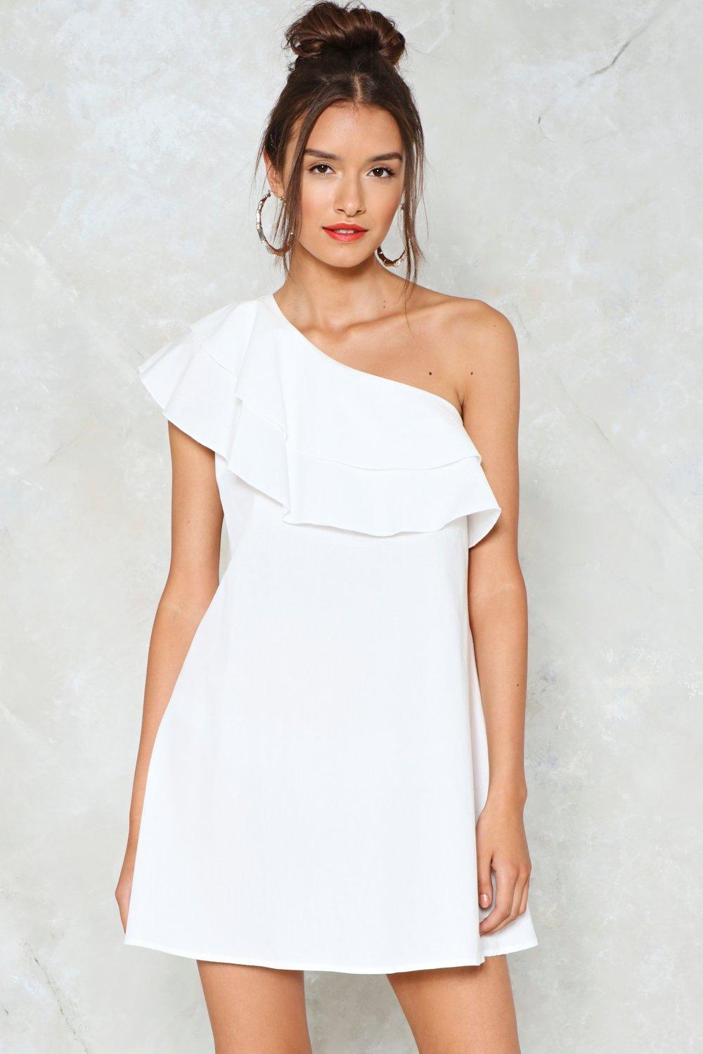 nasty gal one shoulder dress