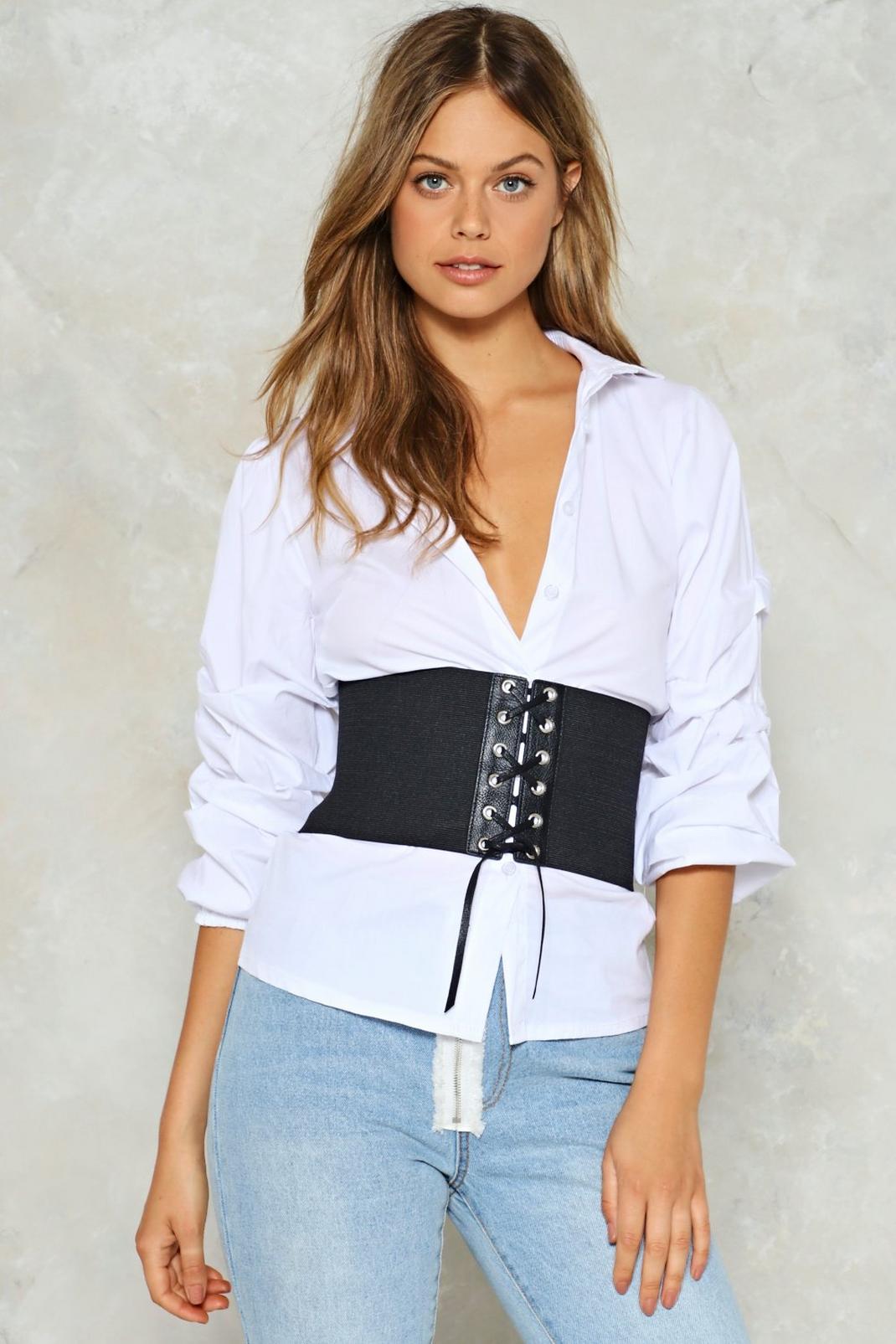 Hold Me Lace-Up Corset Belt