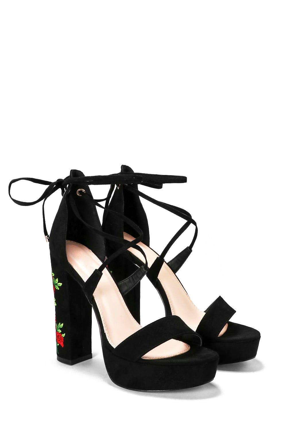 Coming Up Roses Embroidered Heel Nasty Gal