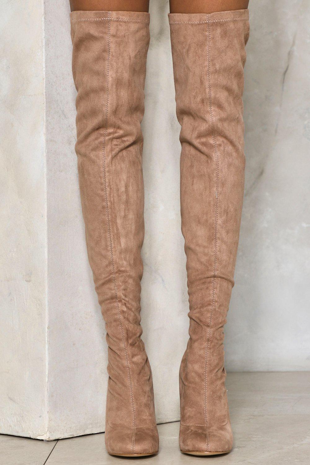Clear over the knee boots clearance