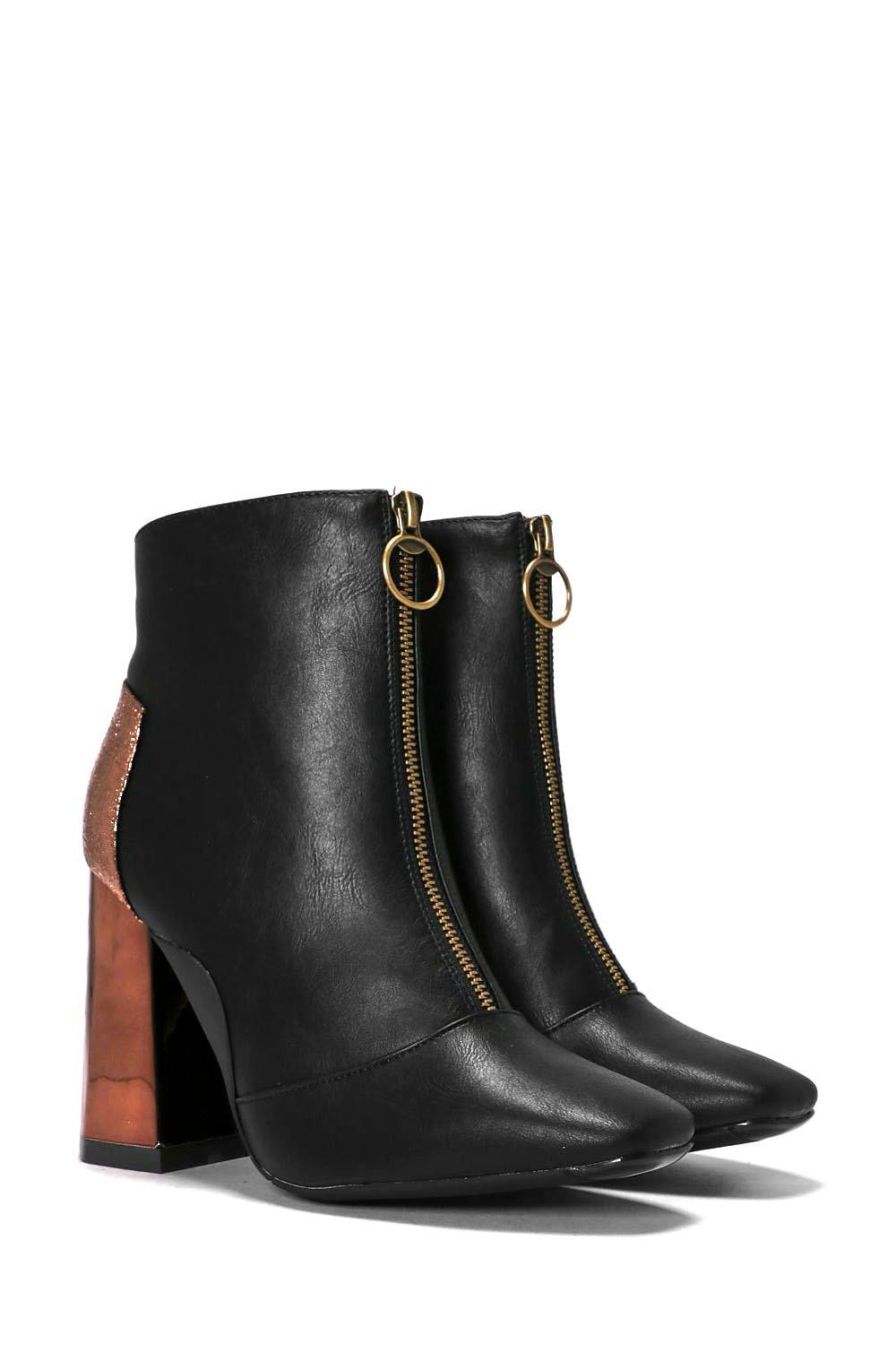 Faux leather bootie deals
