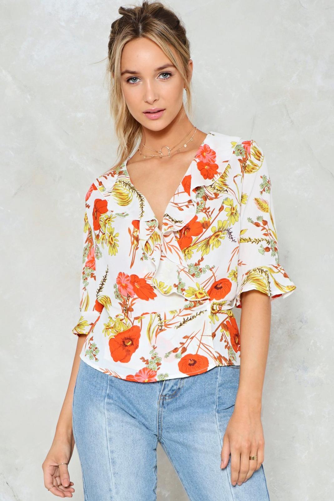 Blossom Out Wrap Top image number 1
