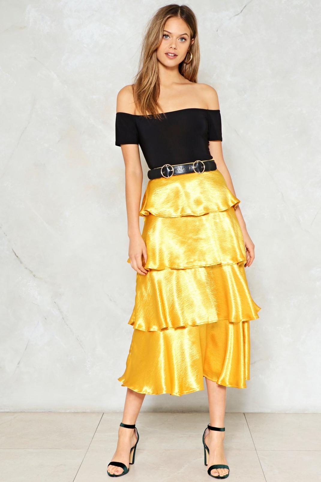 Get Glowing Metallic Skirt image number 1