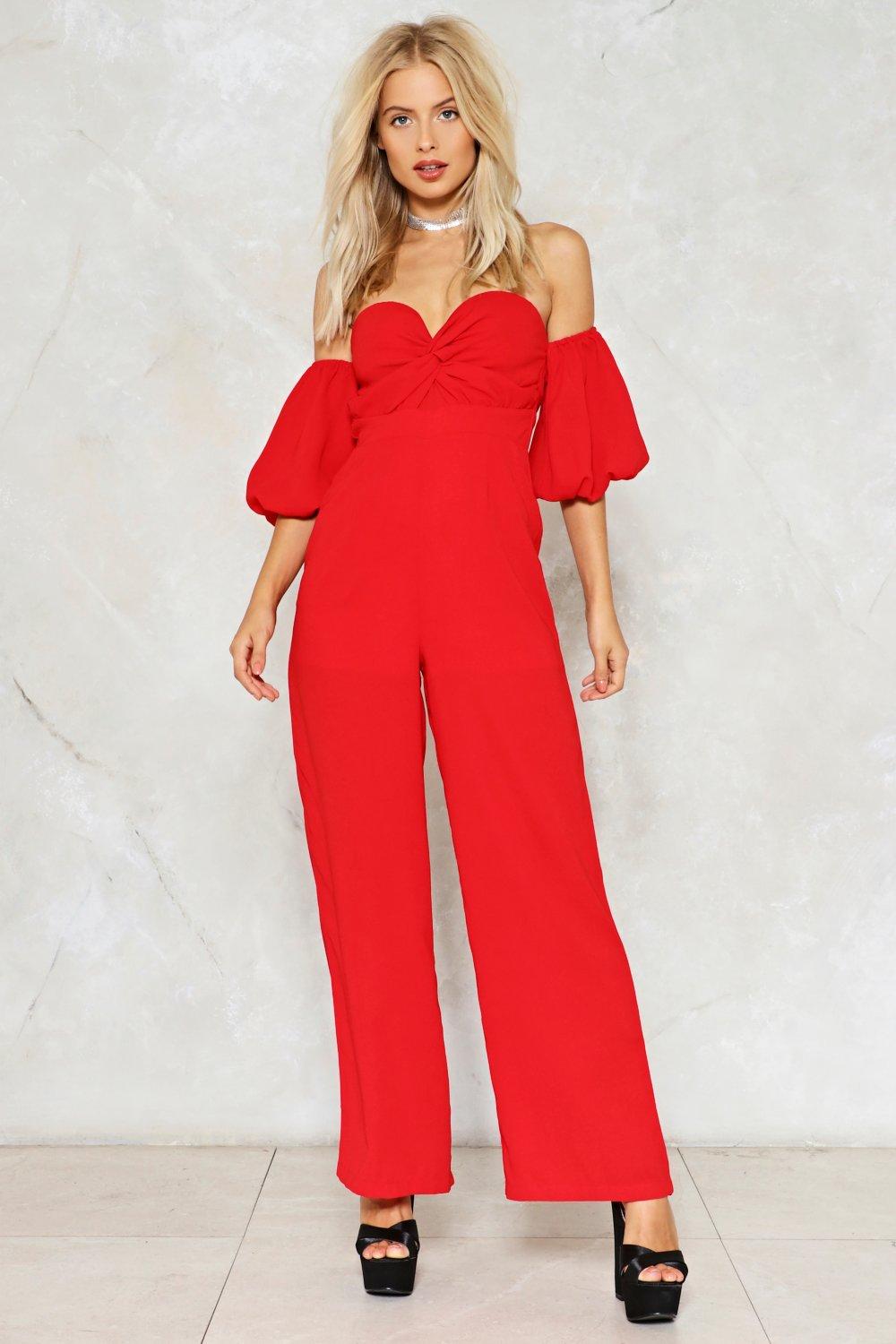 nasty gal red jumpsuit