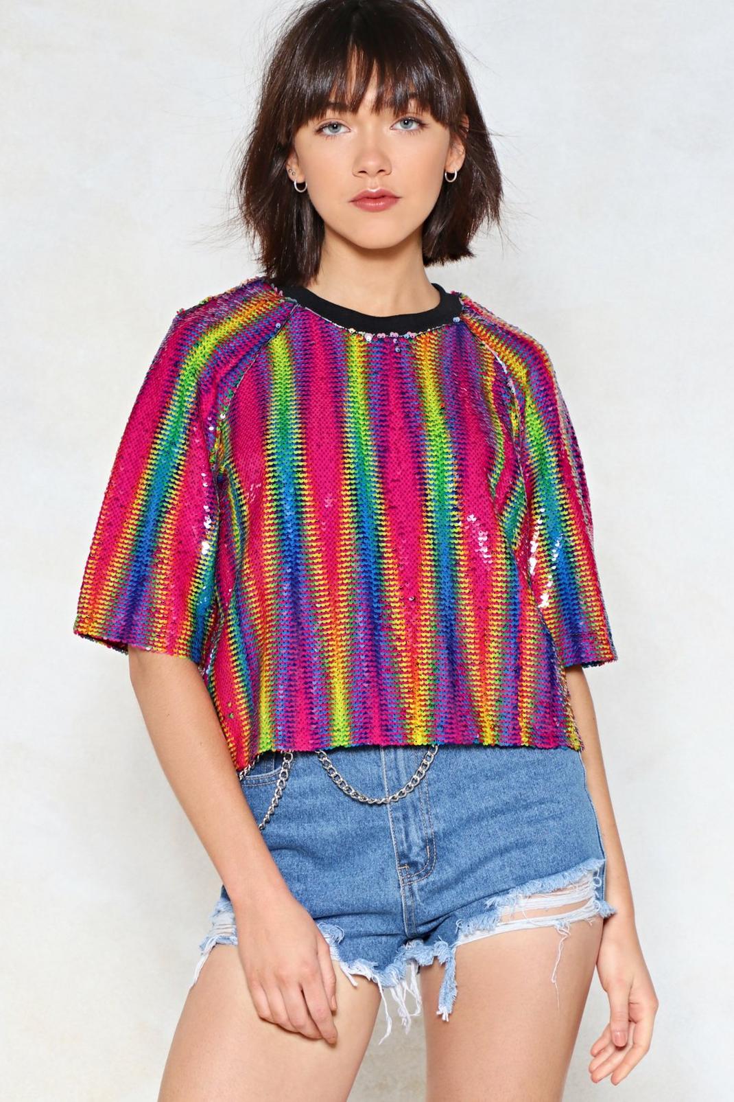 rainbow sequin top uk