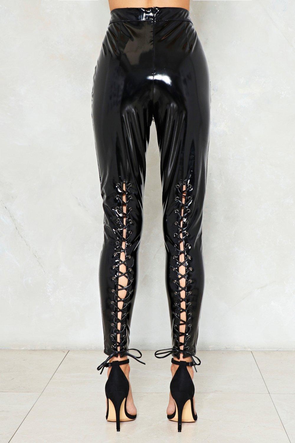 Make The Vinyl Cut Lace-Up Pants