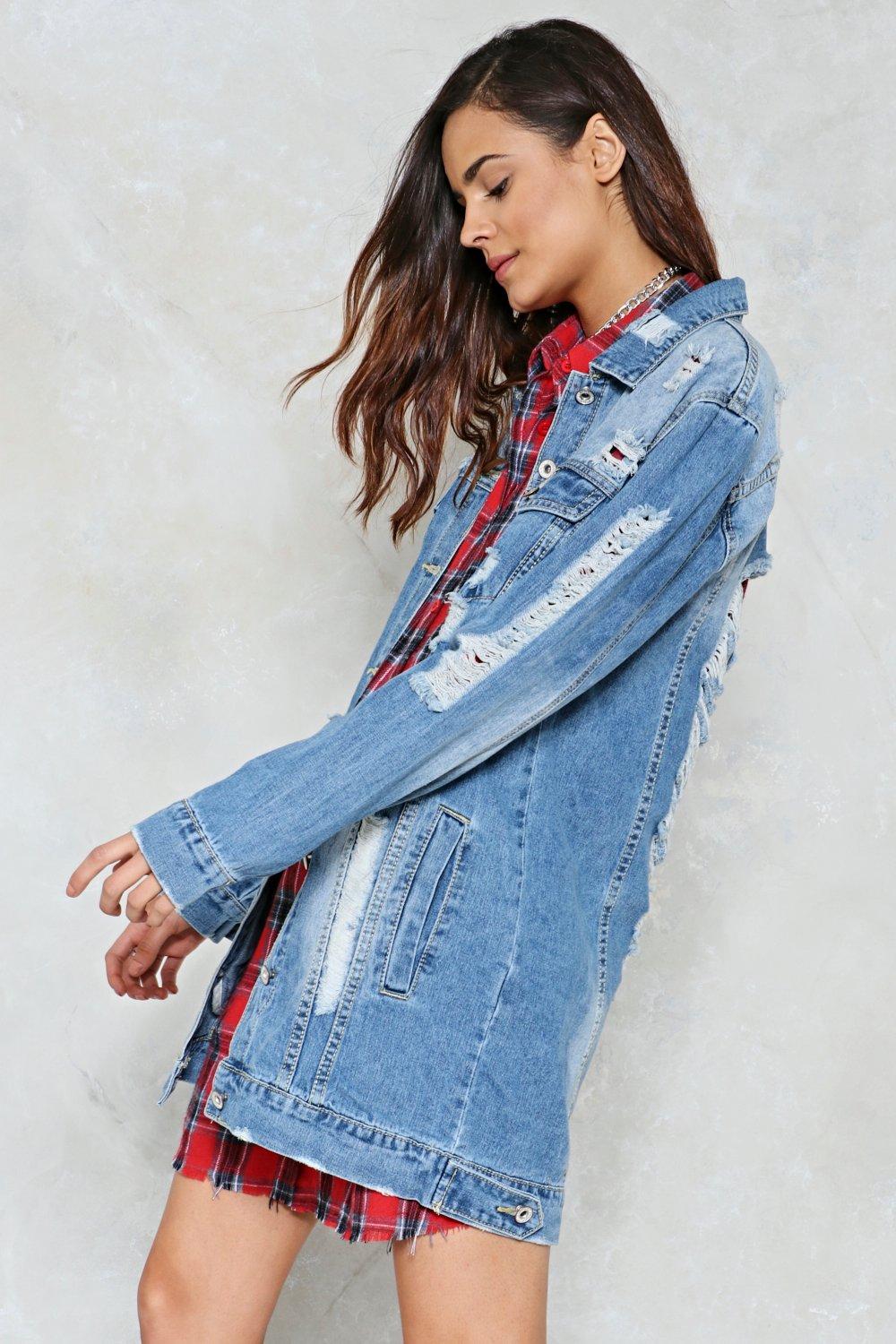 Extreme ripped 2024 denim jacket