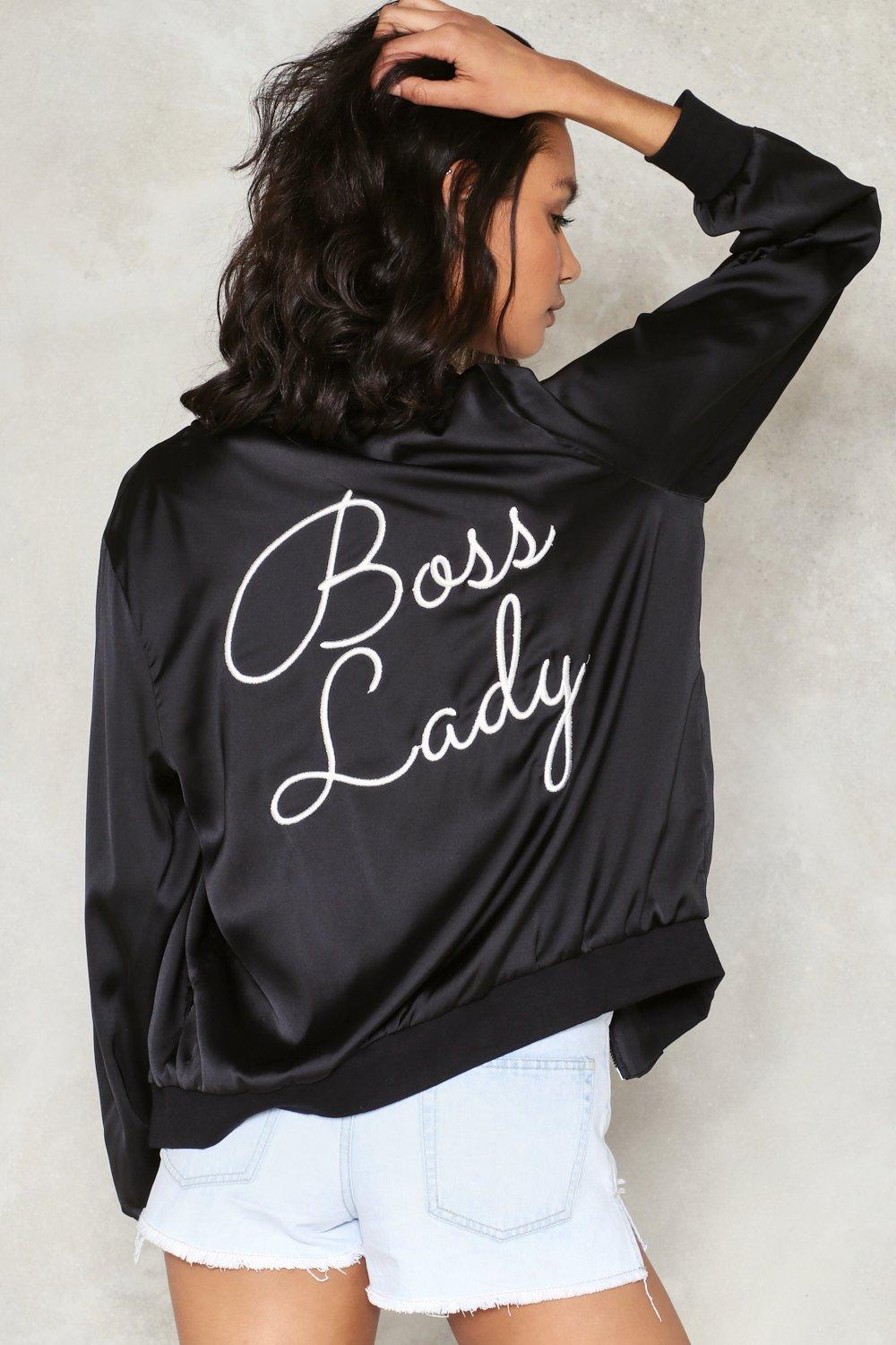 Boss Lady Satin Bomber Jacket | Nasty Gal