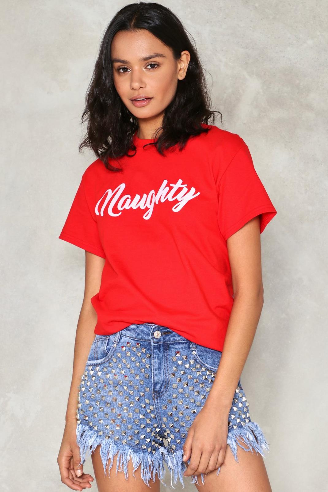 Naughty Girl Tee, Red image number 1