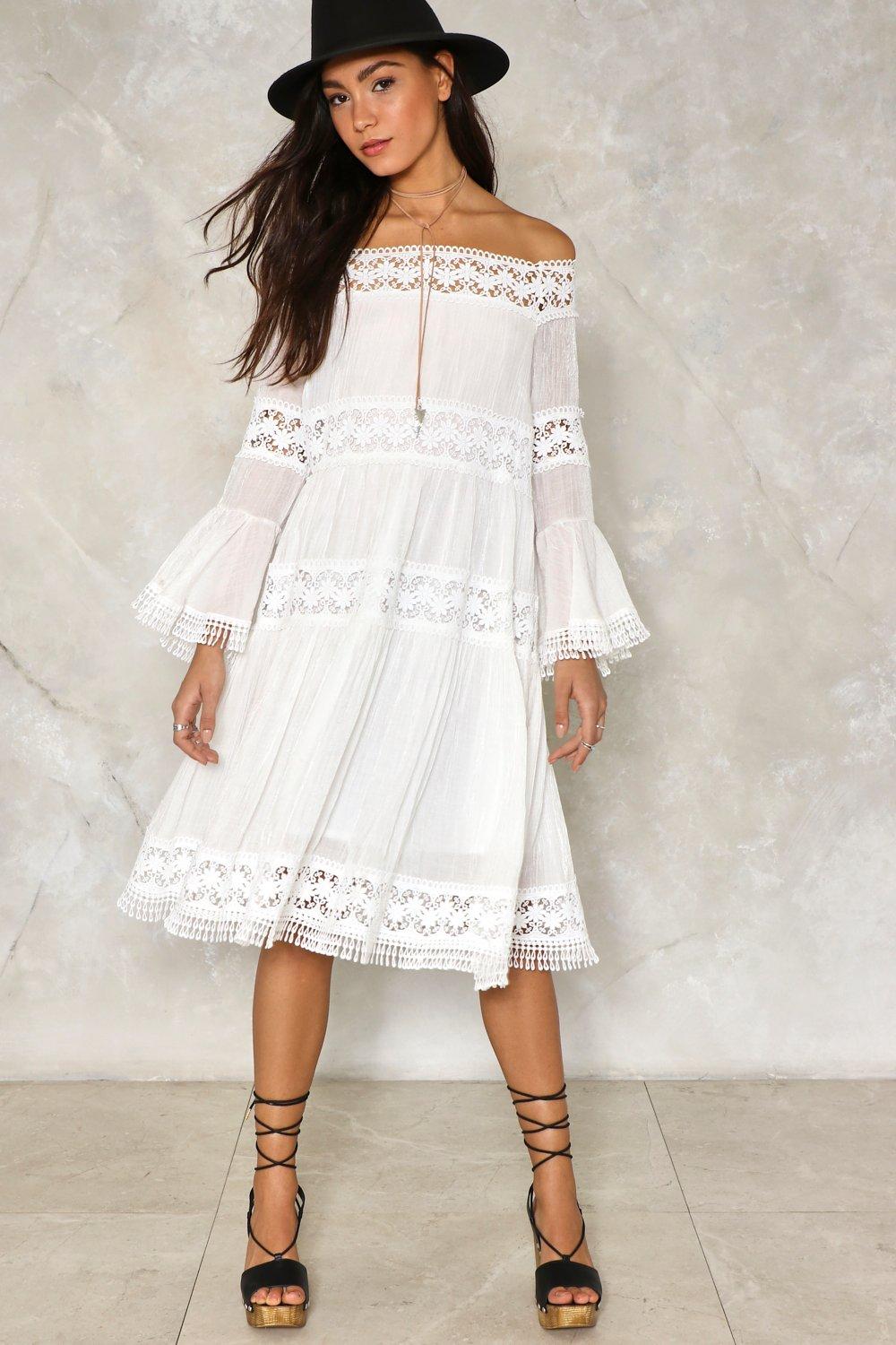 nasty gal white lace dress