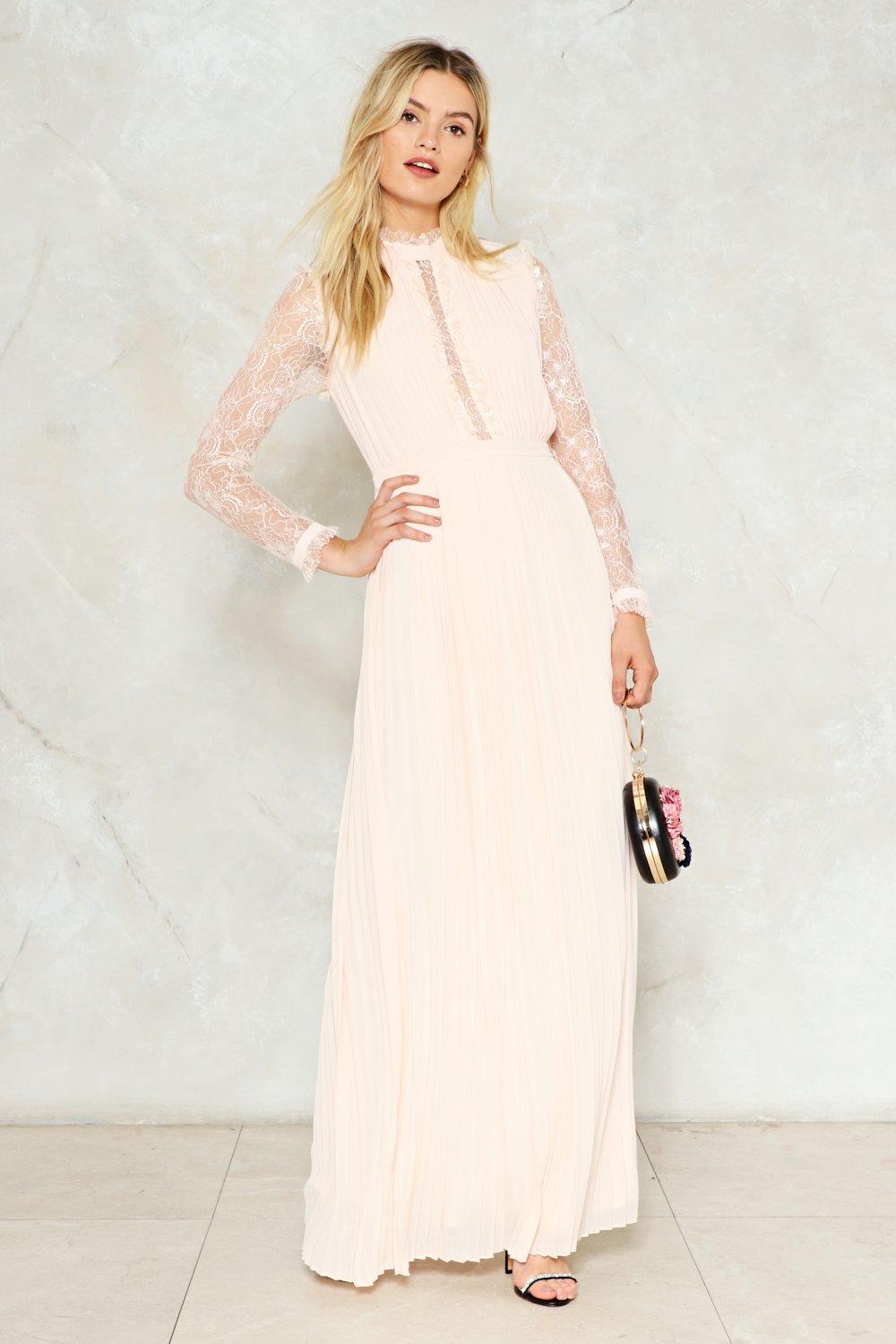 lace maxi dress with sleeves