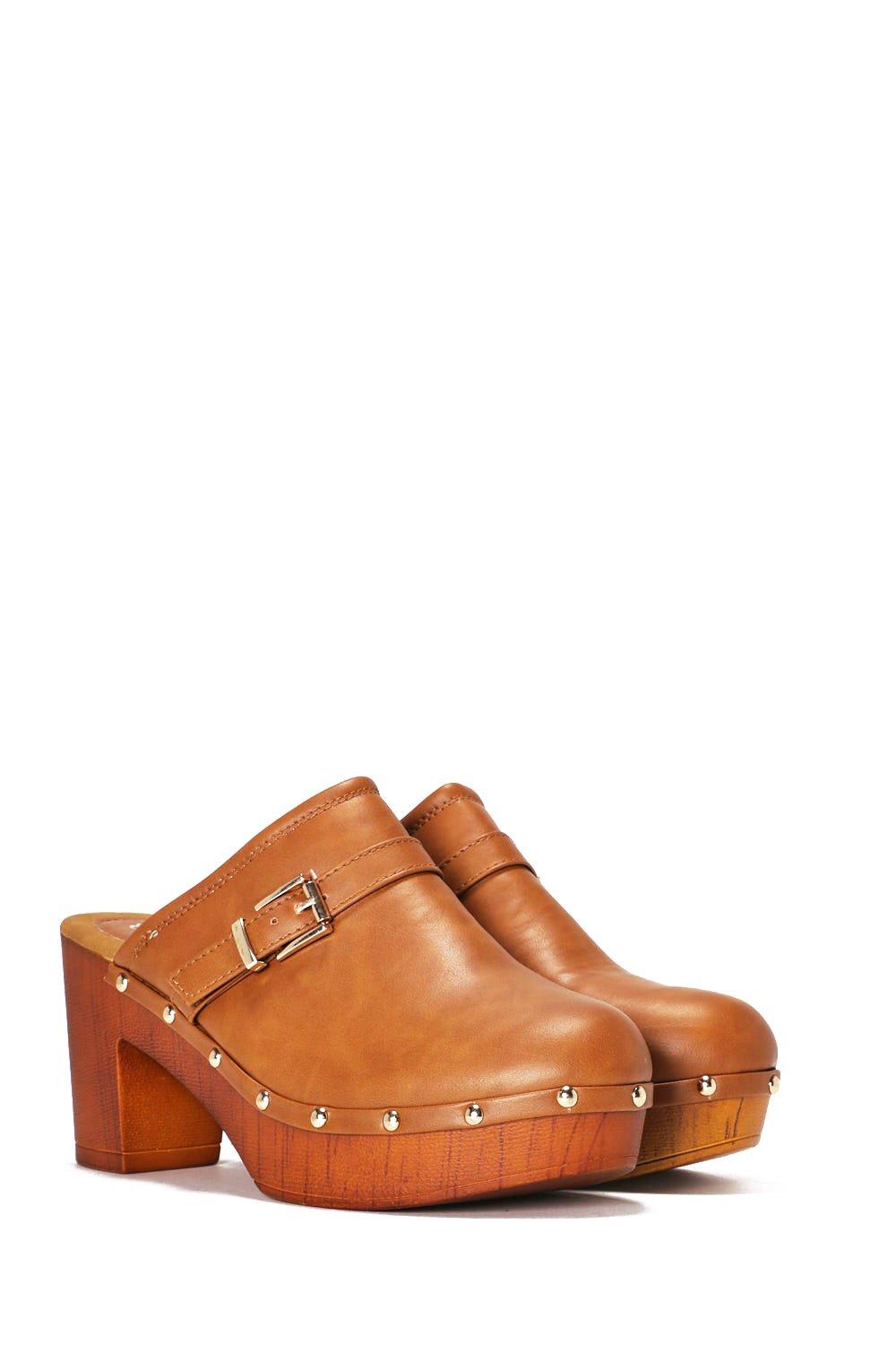 Edge of Seventeen Faux Leather Clog