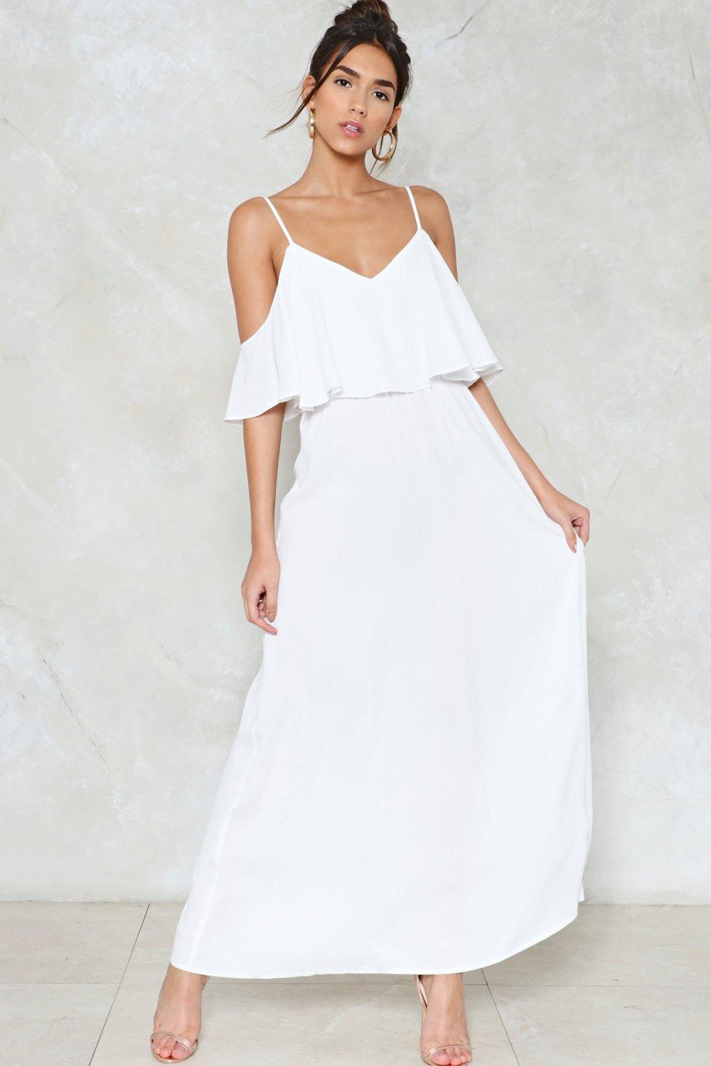 Maxi Cold Shoulder Dress | Nasty Gal