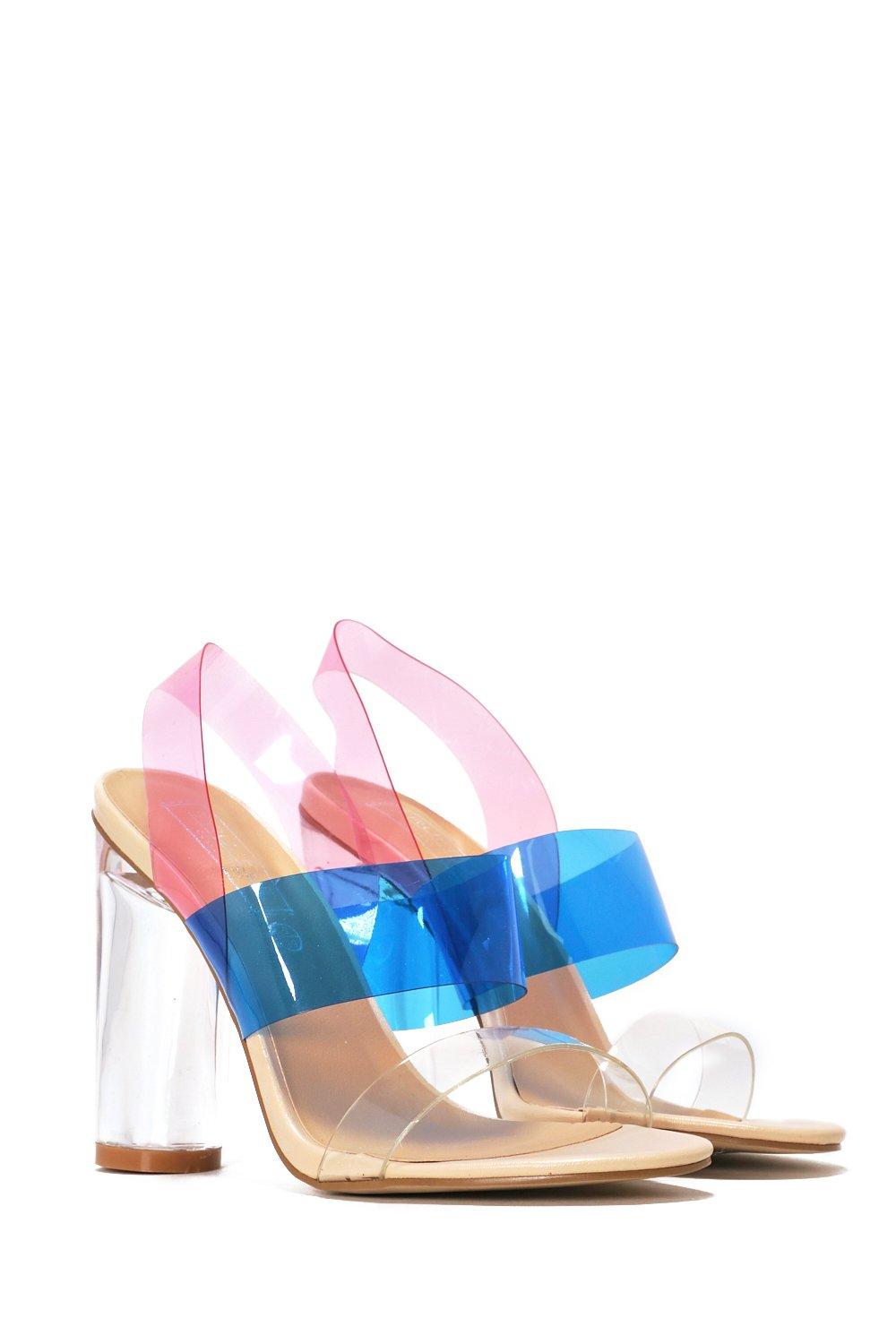 Riot of Color Clear Heel Nasty Gal