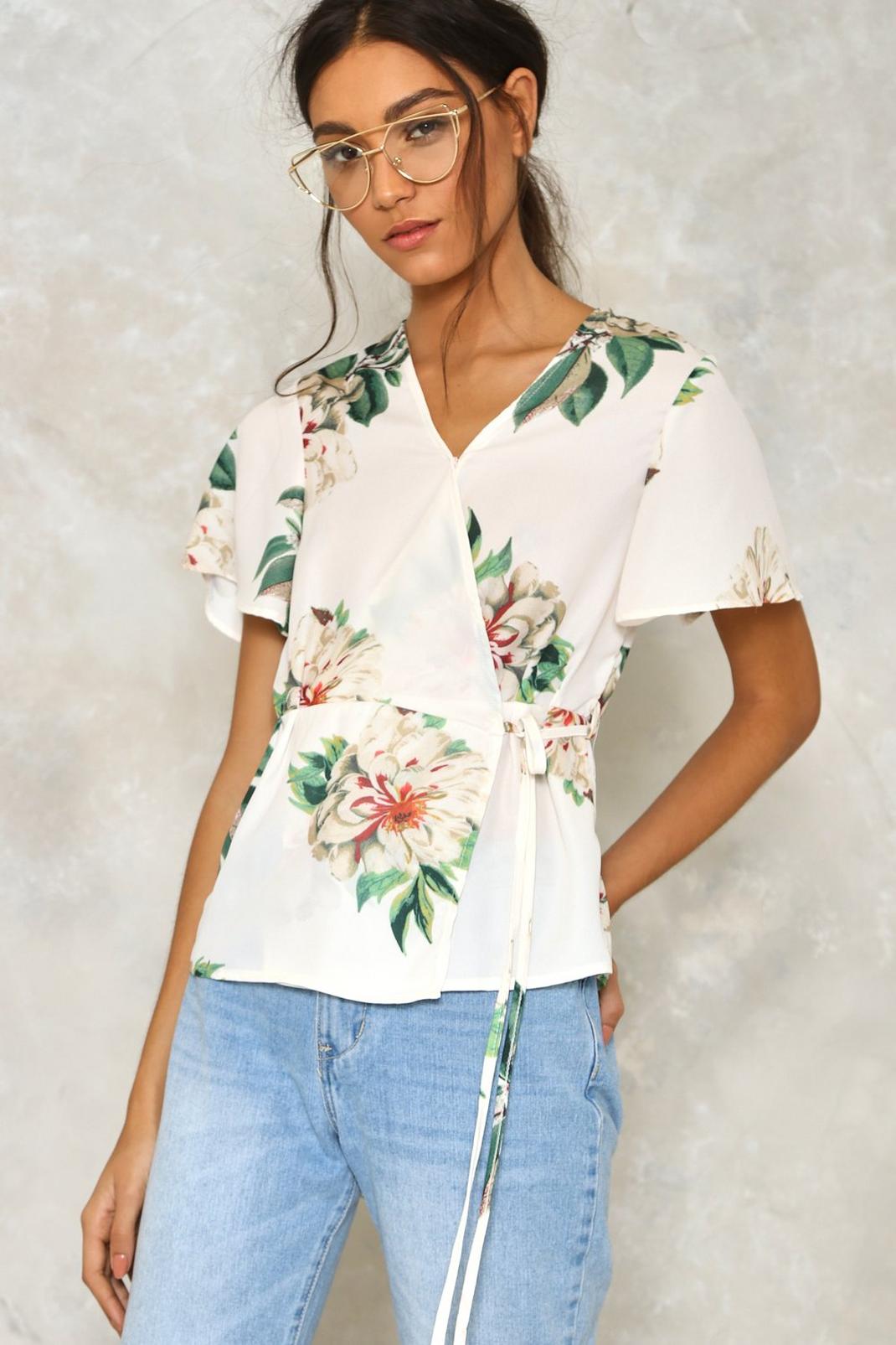 All Together Now Floral Blouse image number 1