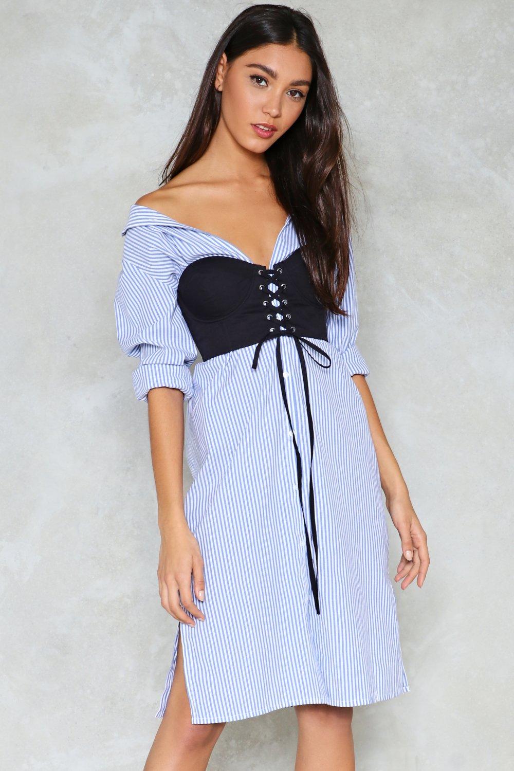 shirt dress corset