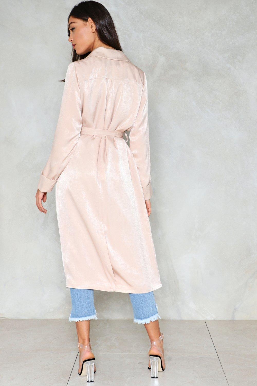 Pink hot sale satin duster