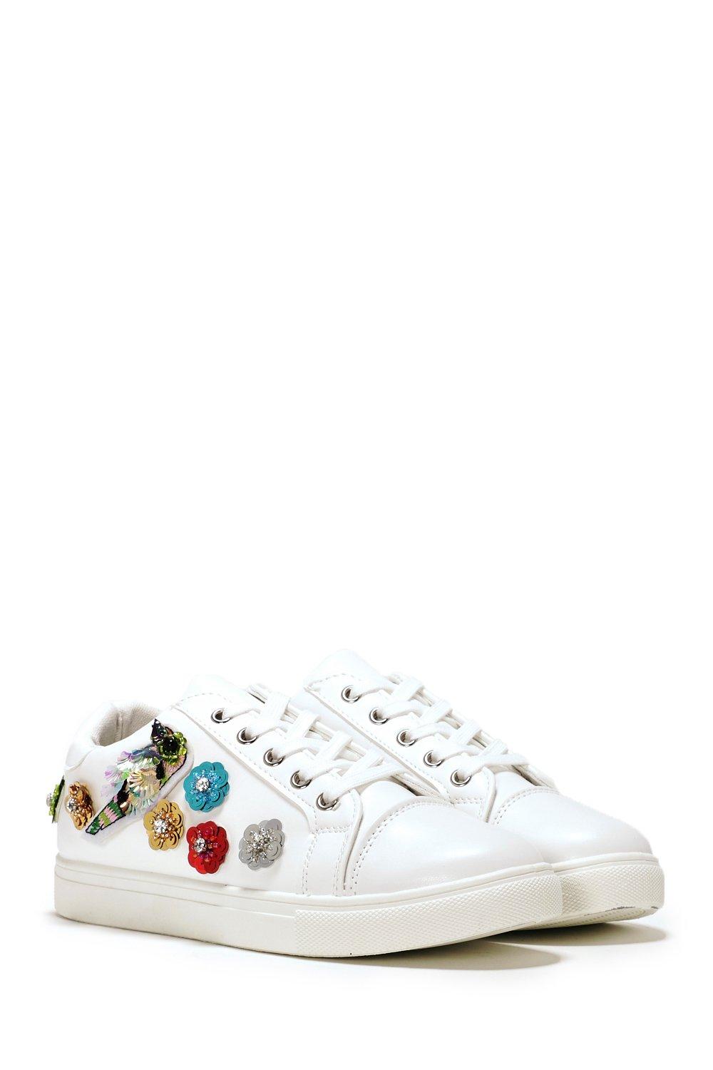 Say It With Flowers Embellished Sneaker Nasty Gal