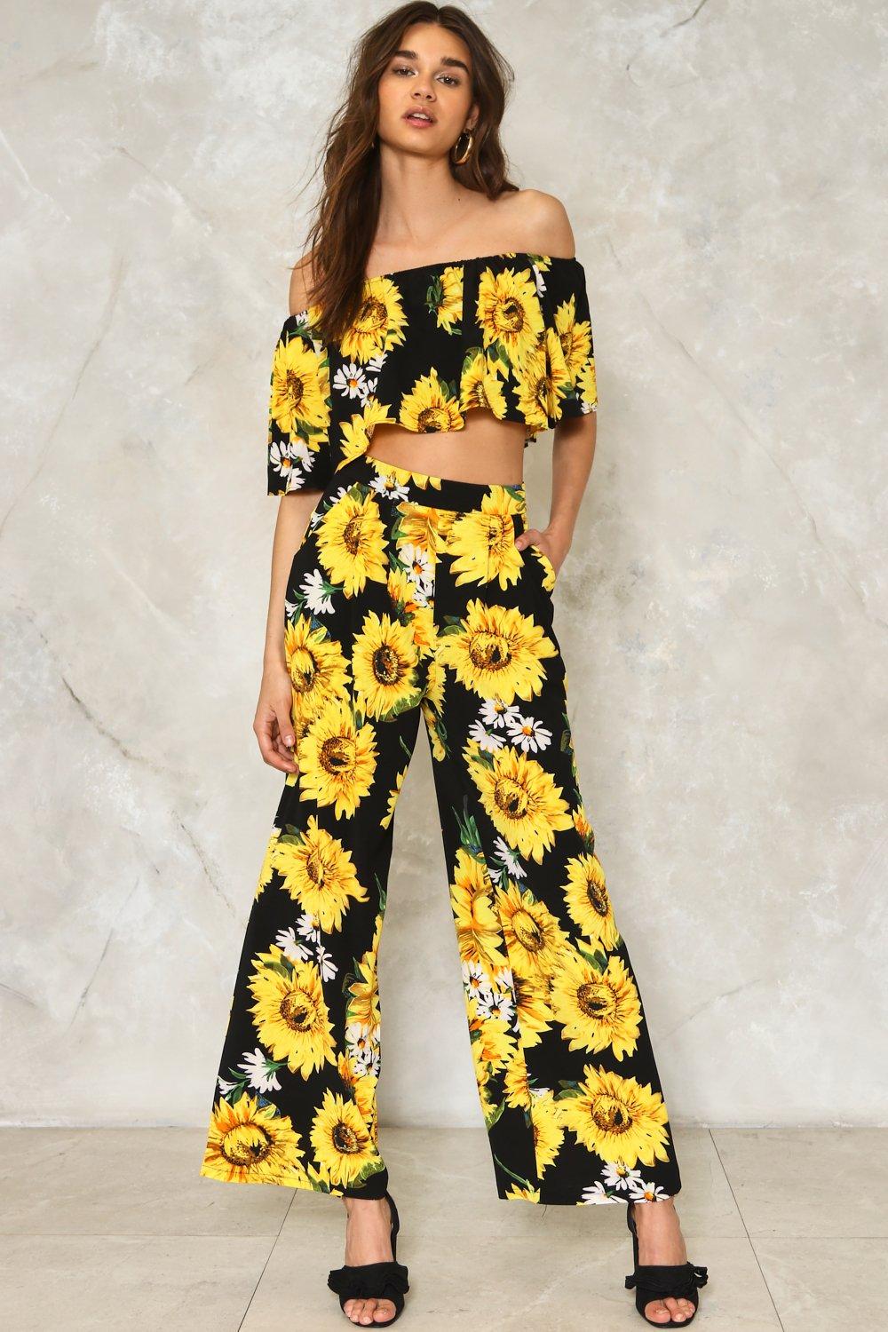 Get Some Sunflower Floral Pants