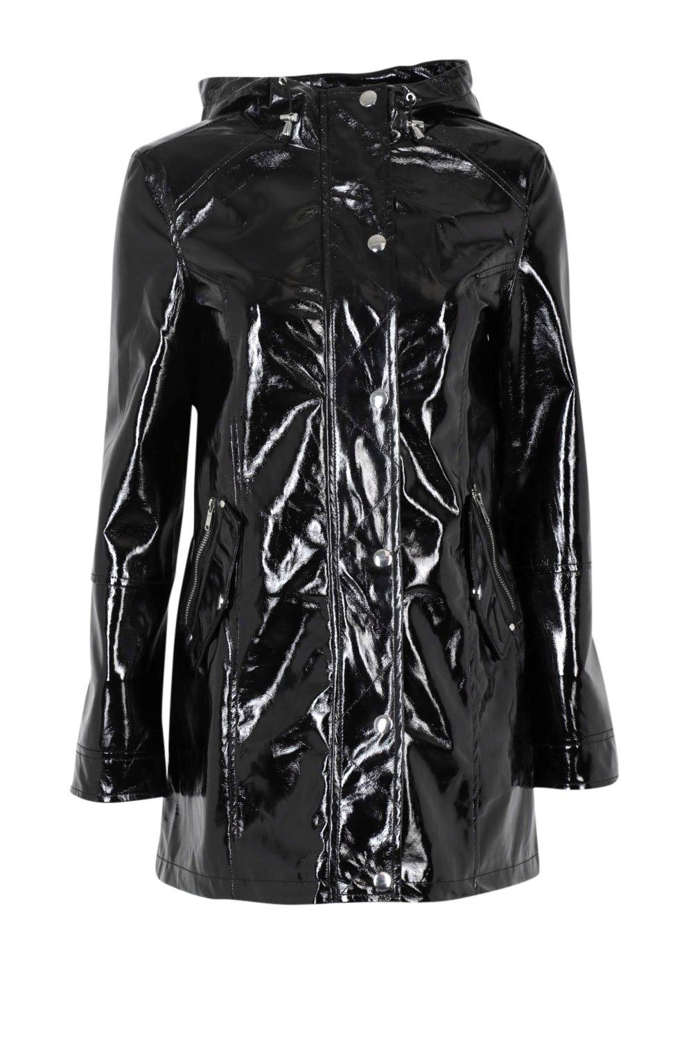 Black vinyl clearance raincoat