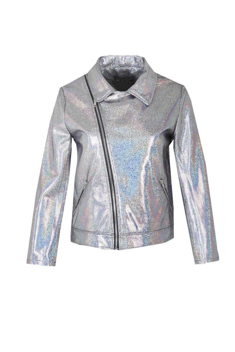 Holographic hot sale biker jacket