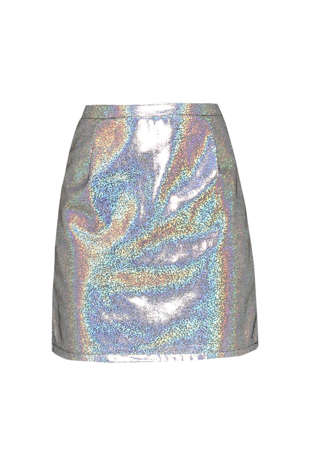 Dancing Out in Space Holographic Skirt Nasty Gal