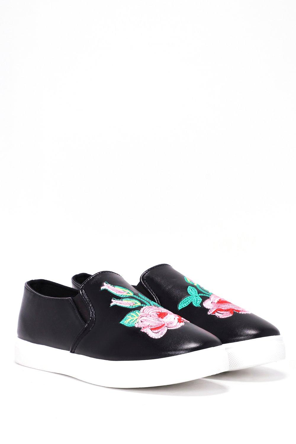 floral slip on sneakers