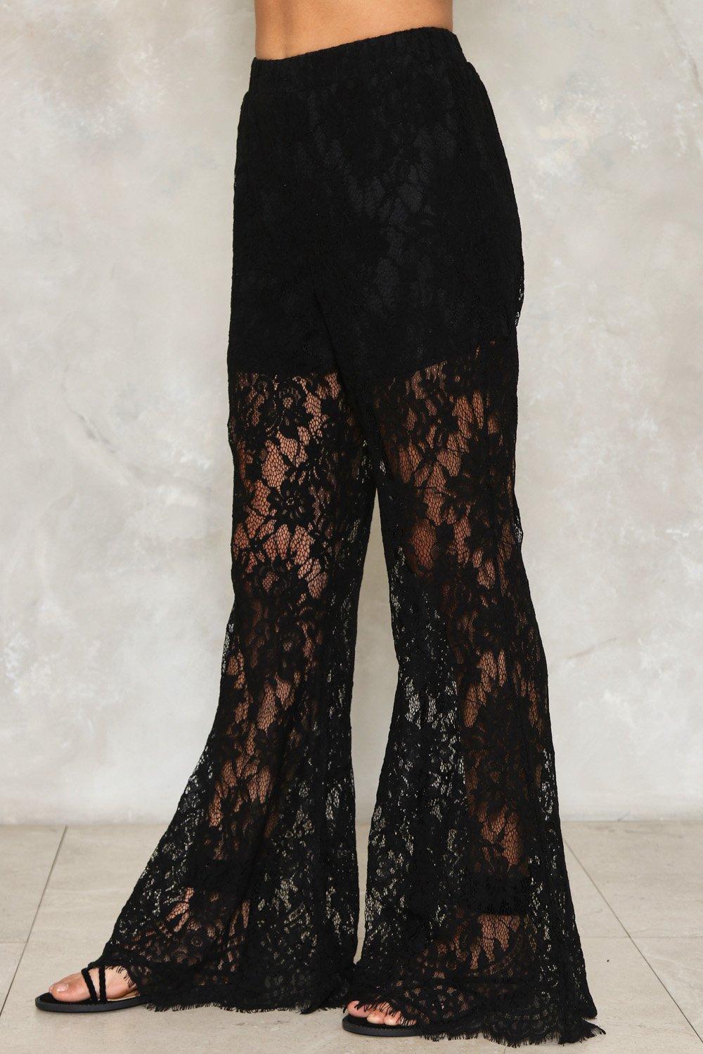 Handle With Flare Lace Pants