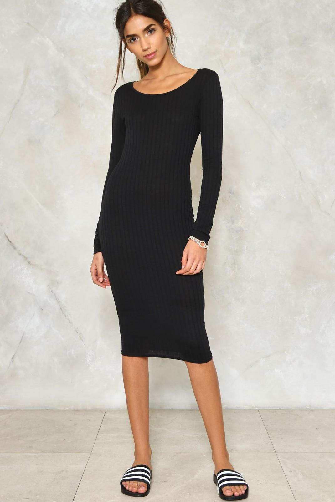 Ahead of the Curve Ribbed Dress image number 1