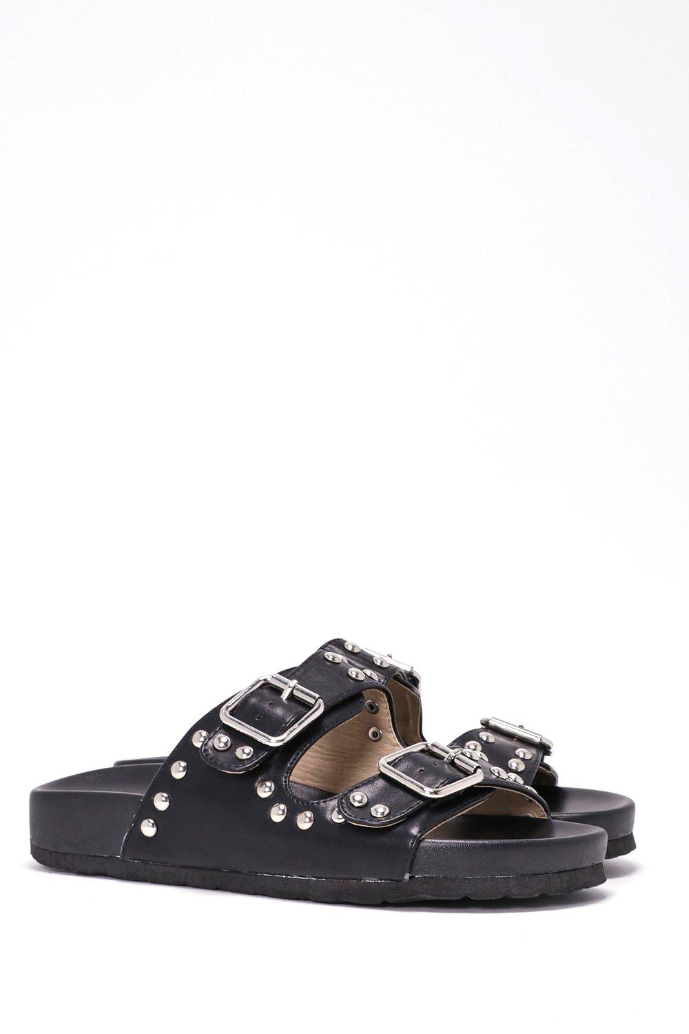 buckle leather sandals