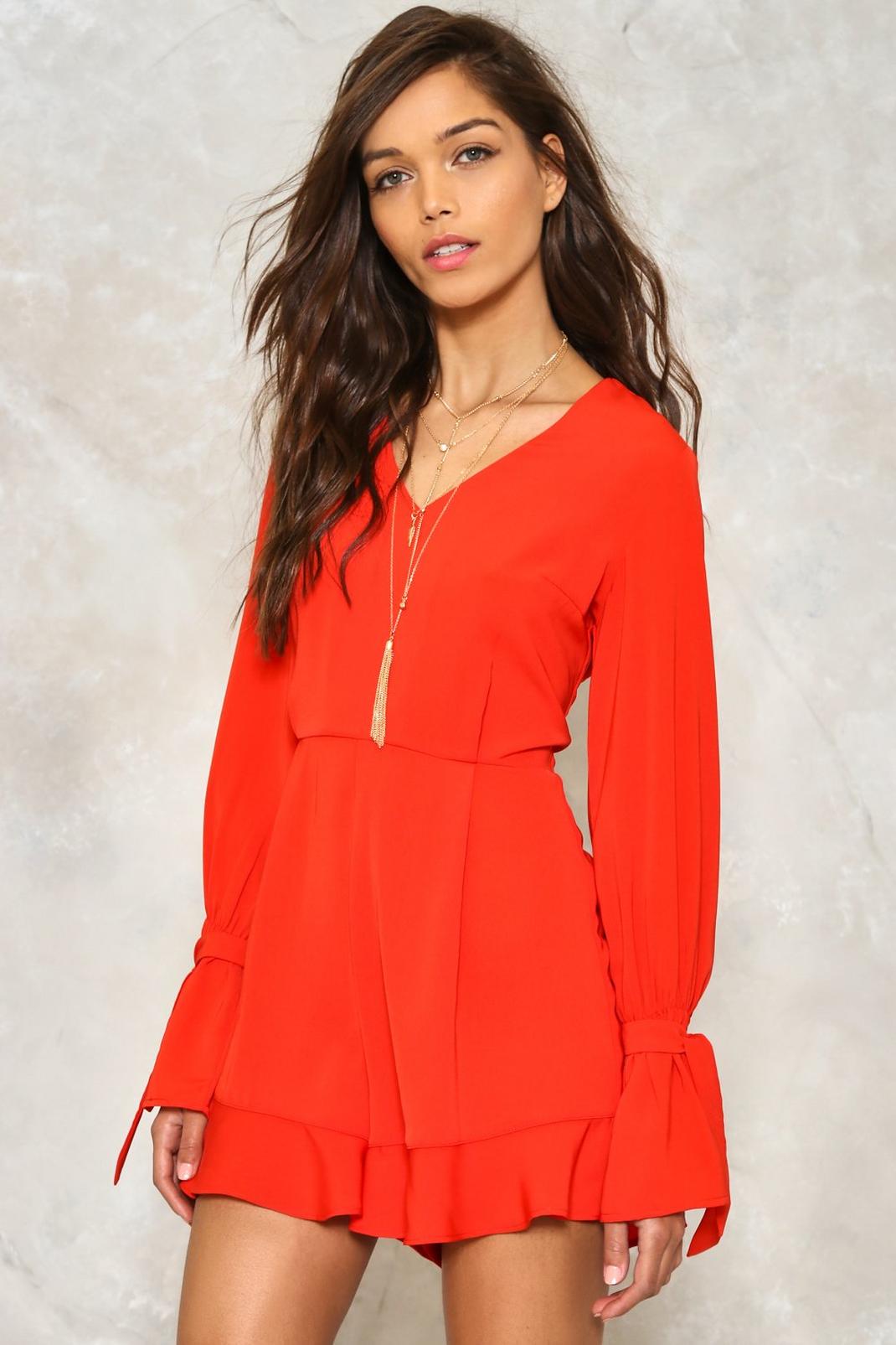 Hands are Tied Ruffle Romper image number 1