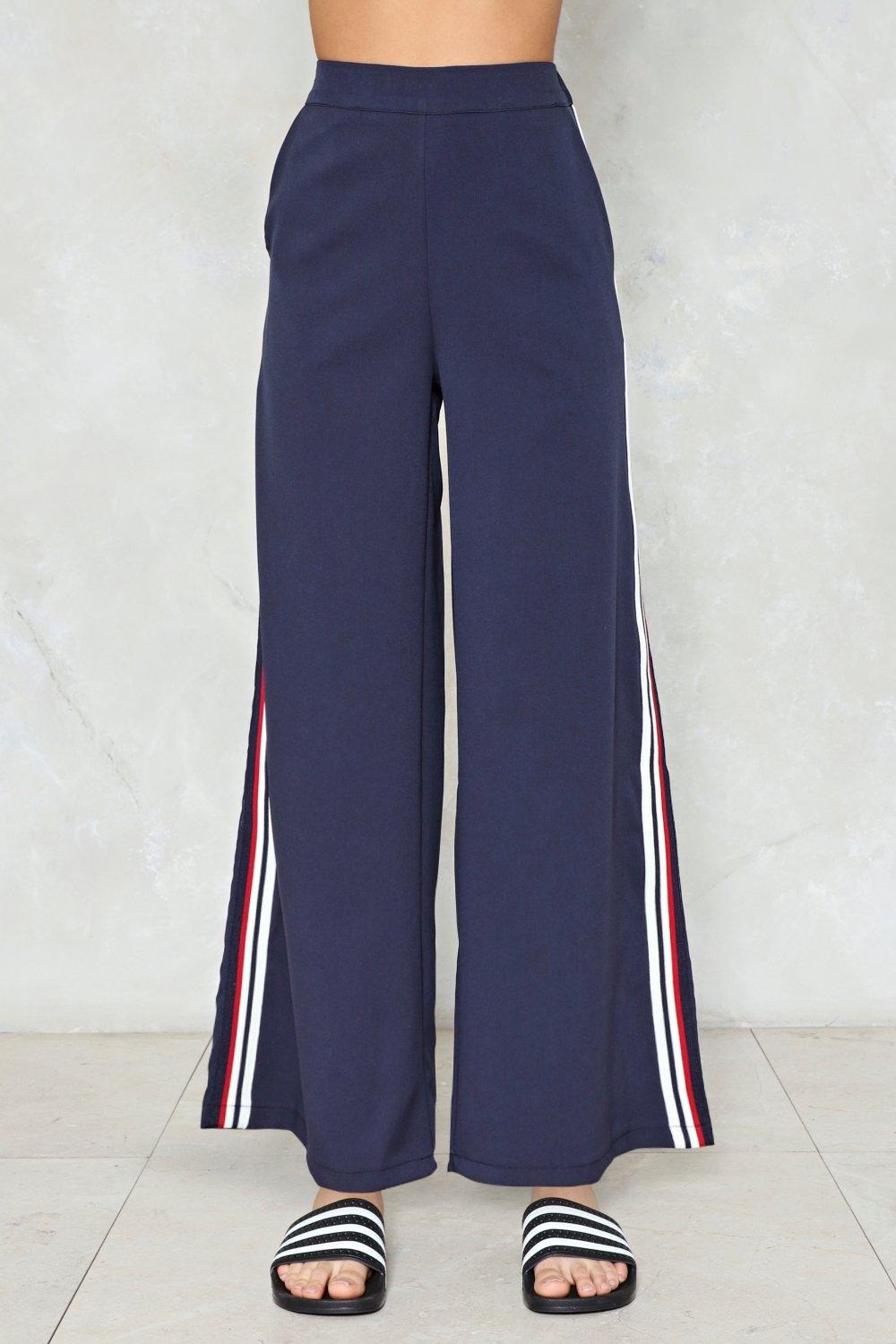 Side stripe best sale pants womens