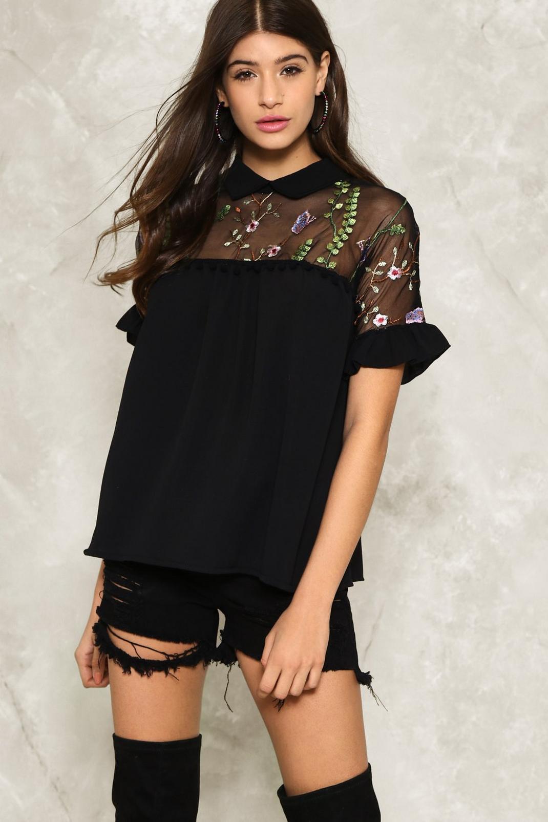 Floral It's Worth Embroidered Blouse | Nasty Gal