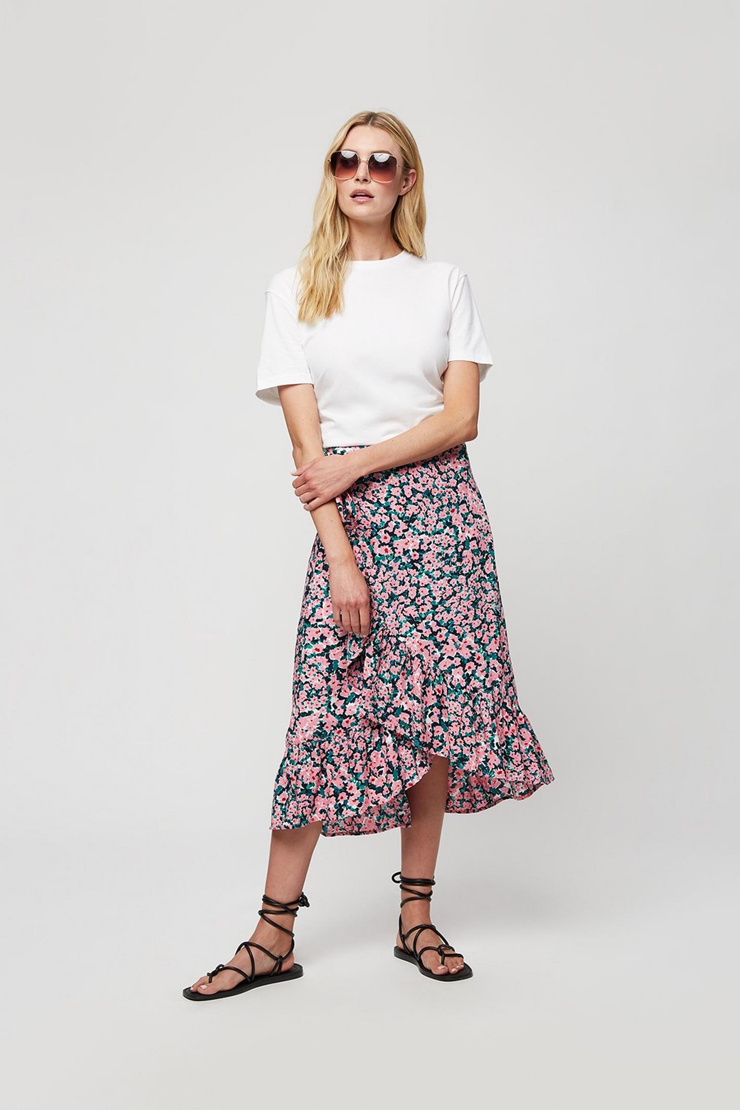 Pink Floral Wrap Skirt | Dorothy Perkins UK