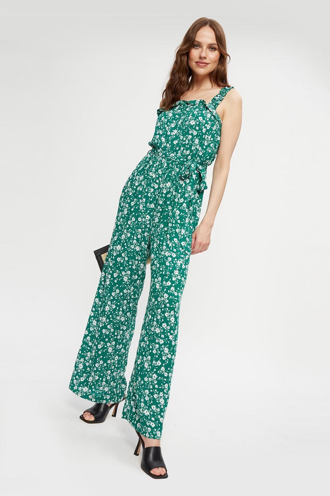 130 Green Ditsy Jumpsuit  image number 2