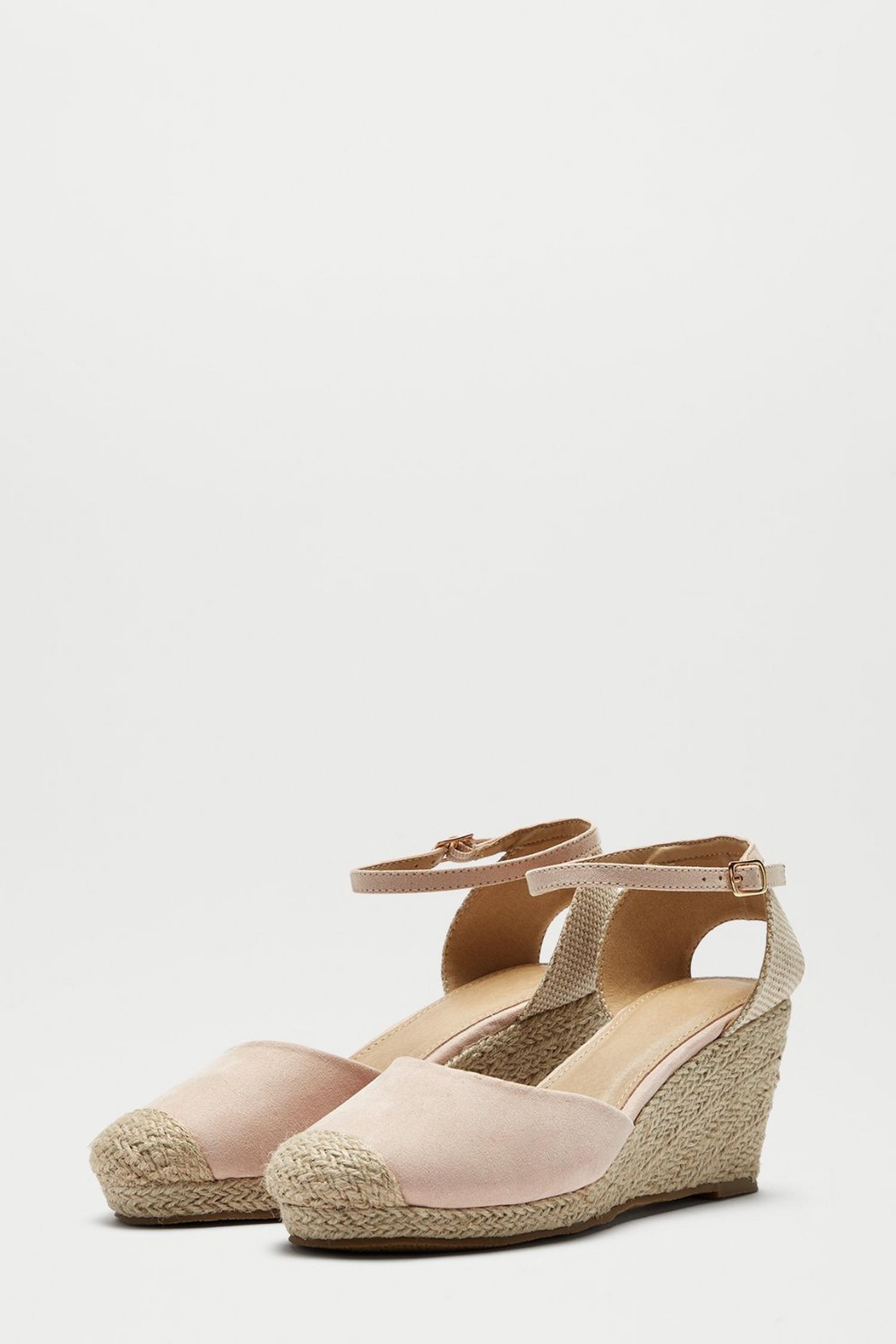 blush wedge espadrilles