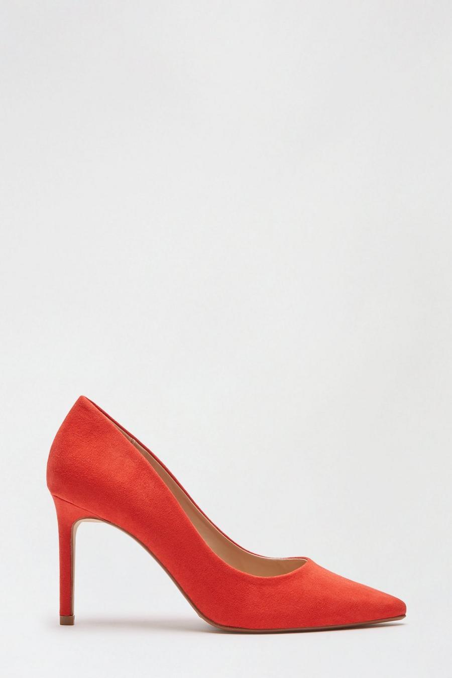 Red Dash Pointed Court Shoe