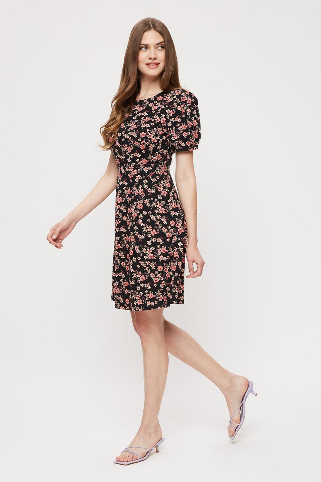 105 Tall Floral Short Sleeve T-shirt Dress image number 2