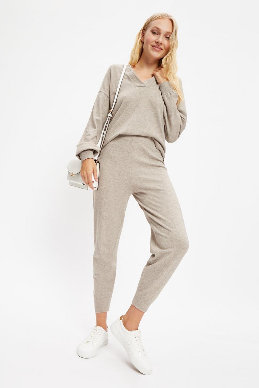 Luxe Soft Touch Camel Lounge Jogger