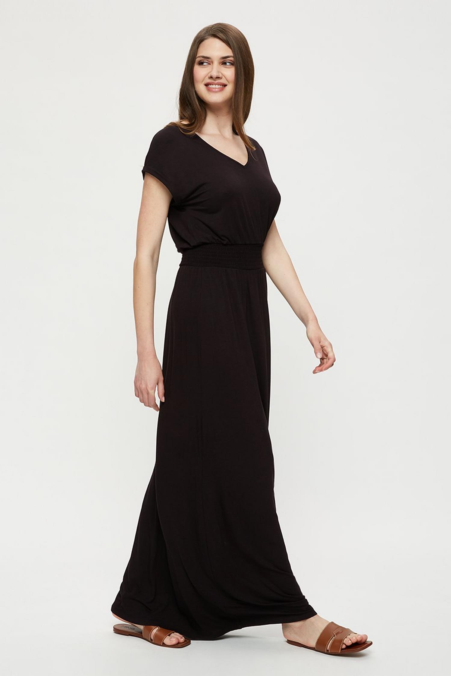 Tall Black Wrap Maxi Dress | Dorothy Perkins UK