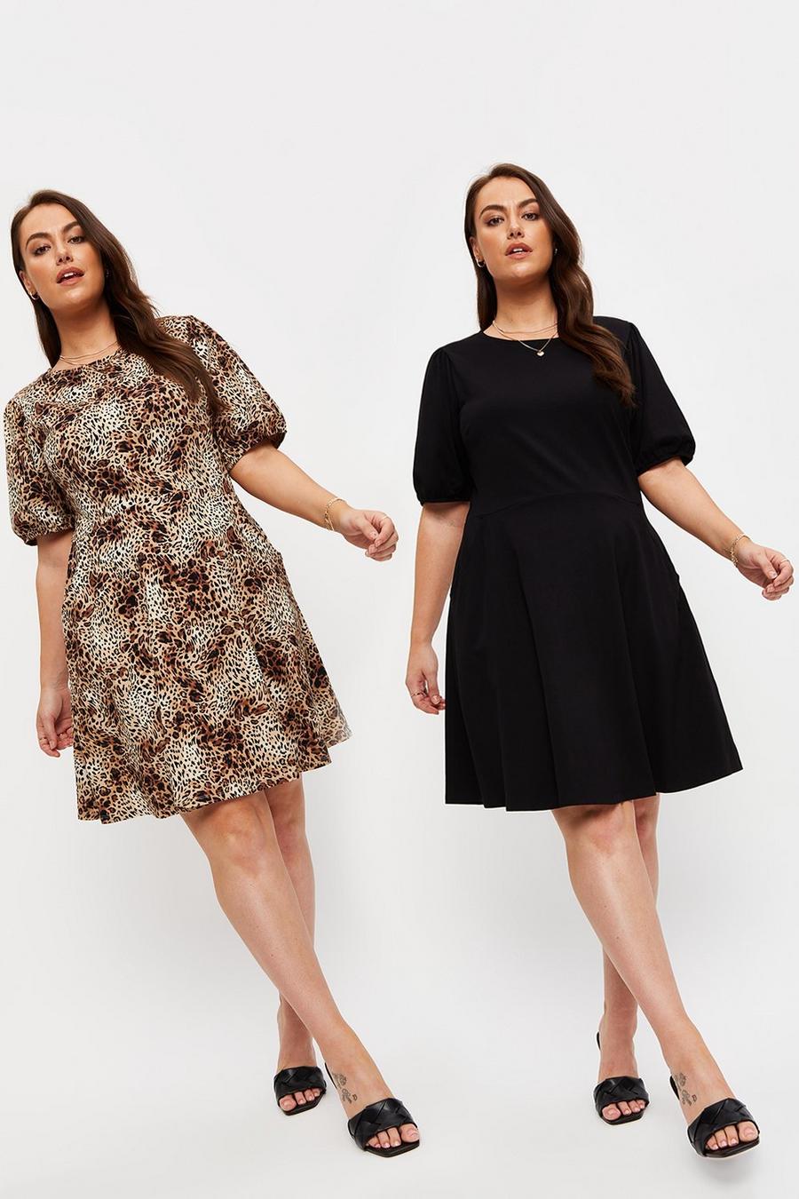 Curve Two Pack T-shirt Dress 