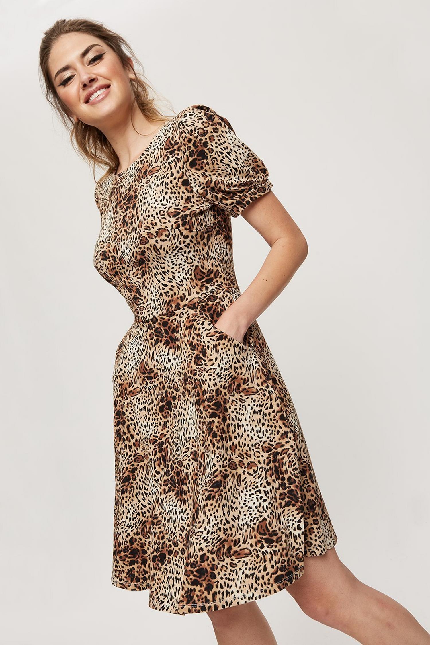 leopard t shirt dress