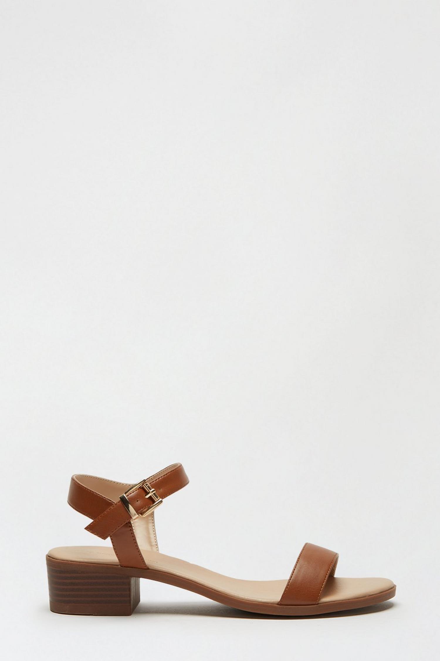 tan low platform sandals