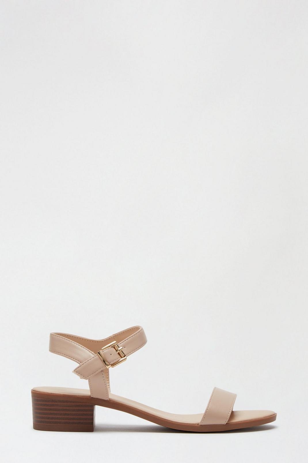 Pale pink Blush Comfort Saoirse Low Block Heel Sandal image number 1