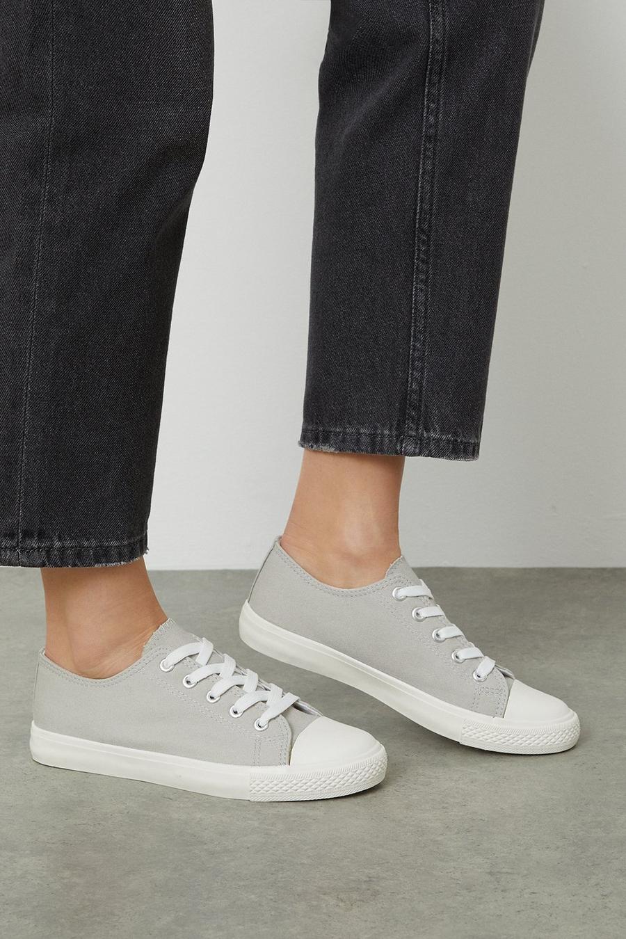 Wide Fit Icon Canvas Trainers