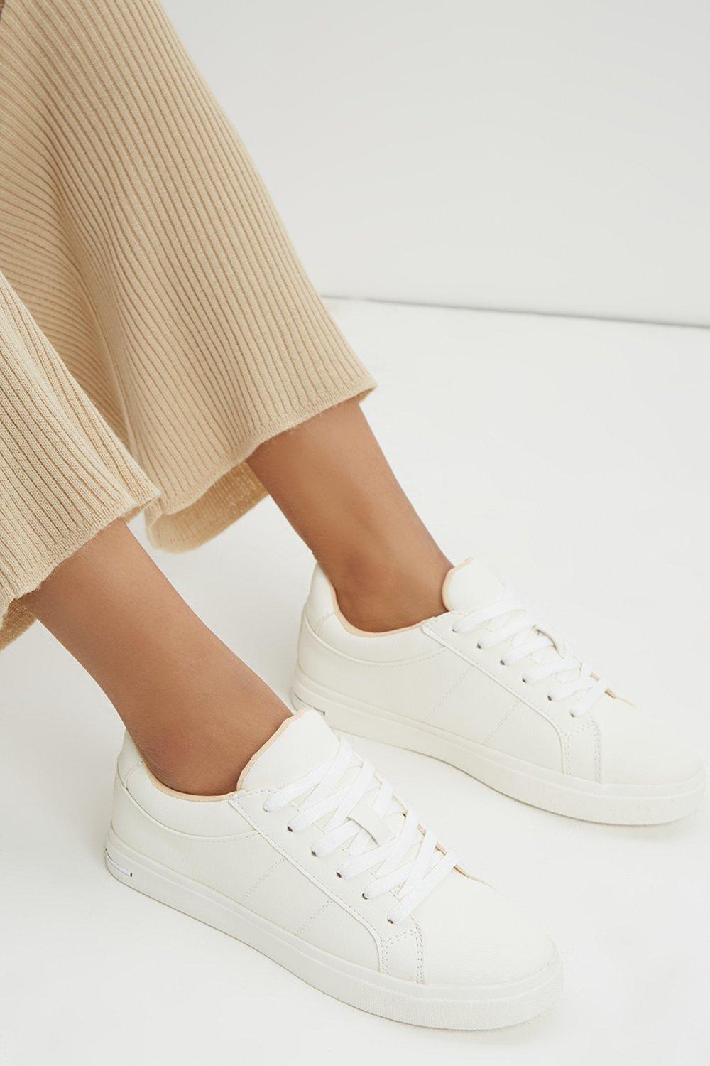 white lace trainers